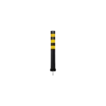 balizador preto com três faixas refletoras amarelas