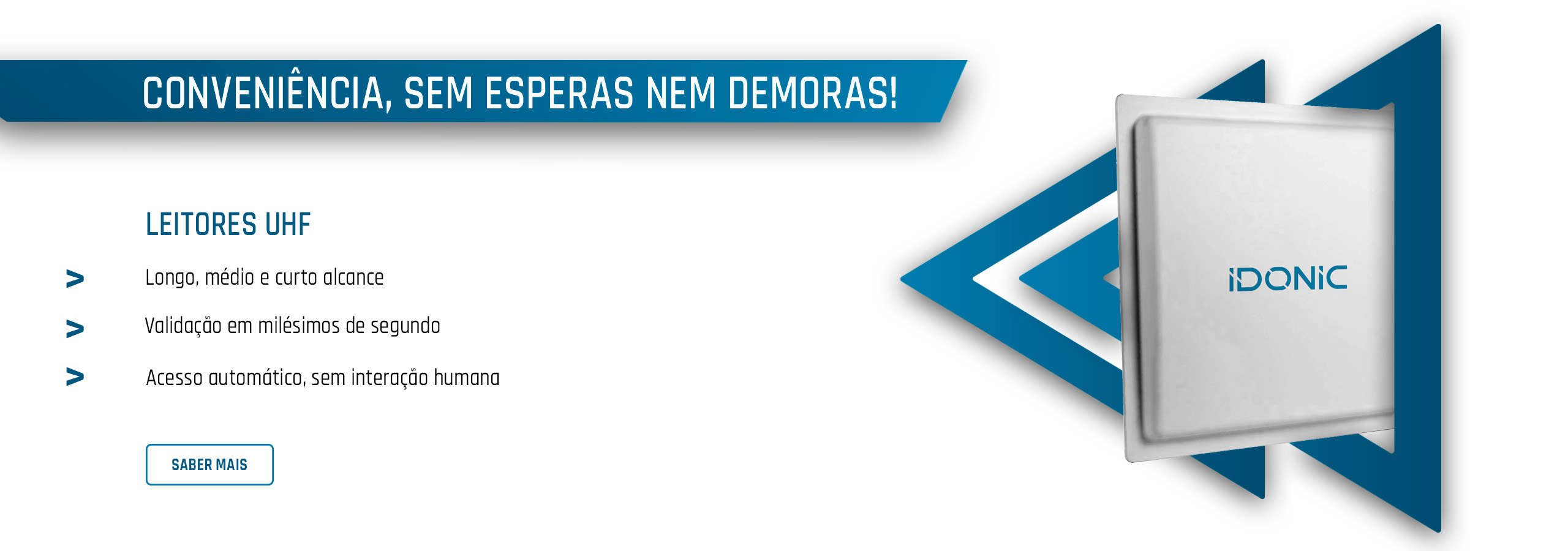 Leitores UHF branco com destaques sobre o mesmo